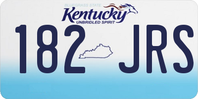 KY license plate 182JRS
