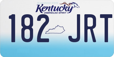 KY license plate 182JRT