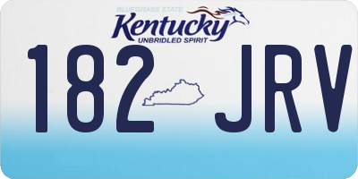 KY license plate 182JRV