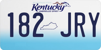 KY license plate 182JRY