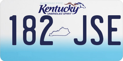 KY license plate 182JSE