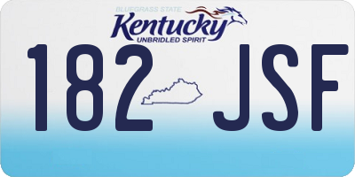 KY license plate 182JSF