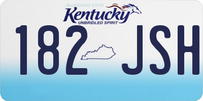 KY license plate 182JSH