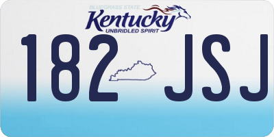 KY license plate 182JSJ