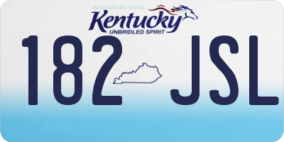 KY license plate 182JSL