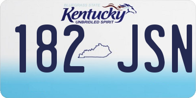 KY license plate 182JSN