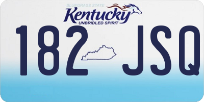 KY license plate 182JSQ