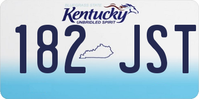 KY license plate 182JST