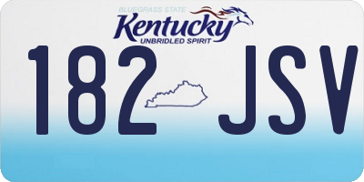 KY license plate 182JSV