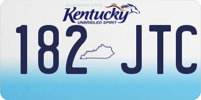 KY license plate 182JTC