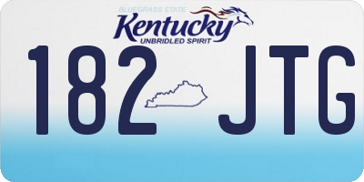 KY license plate 182JTG
