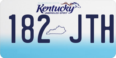 KY license plate 182JTH