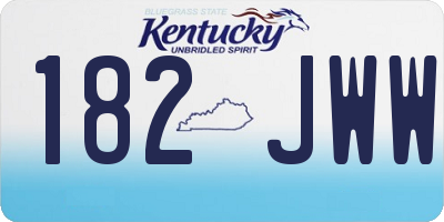 KY license plate 182JWW