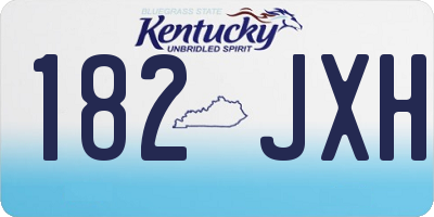 KY license plate 182JXH