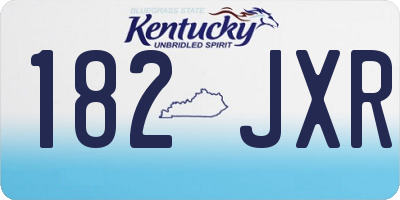 KY license plate 182JXR