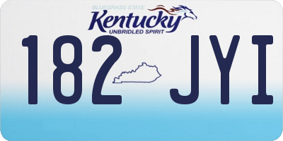 KY license plate 182JYI