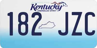 KY license plate 182JZC