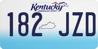 KY license plate 182JZD