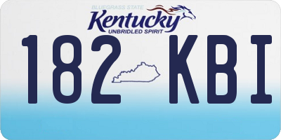 KY license plate 182KBI