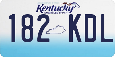 KY license plate 182KDL