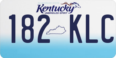KY license plate 182KLC