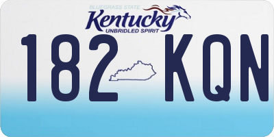 KY license plate 182KQN
