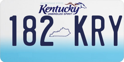 KY license plate 182KRY