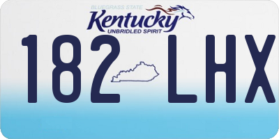 KY license plate 182LHX