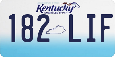 KY license plate 182LIF