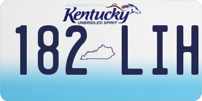 KY license plate 182LIH