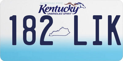 KY license plate 182LIK