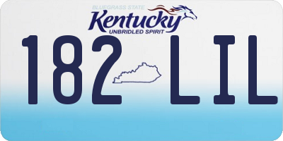 KY license plate 182LIL