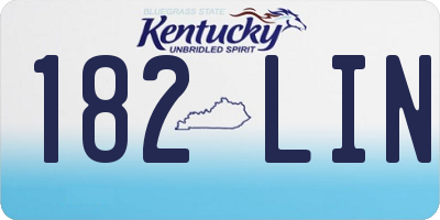KY license plate 182LIN