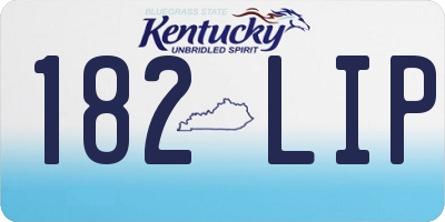 KY license plate 182LIP