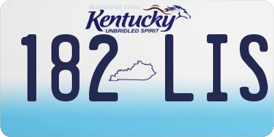 KY license plate 182LIS