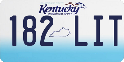 KY license plate 182LIT