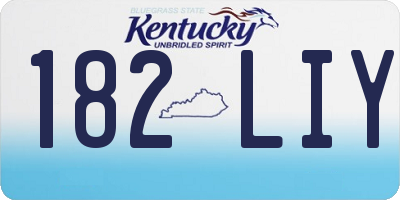 KY license plate 182LIY