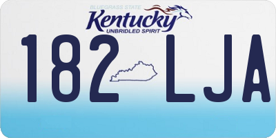 KY license plate 182LJA