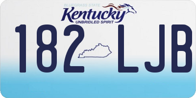 KY license plate 182LJB