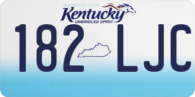KY license plate 182LJC