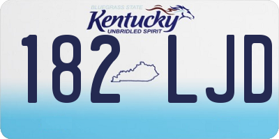 KY license plate 182LJD