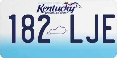 KY license plate 182LJE