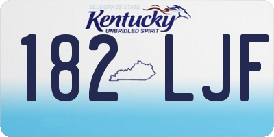 KY license plate 182LJF
