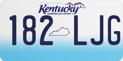 KY license plate 182LJG