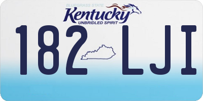 KY license plate 182LJI