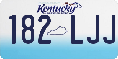 KY license plate 182LJJ