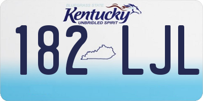 KY license plate 182LJL