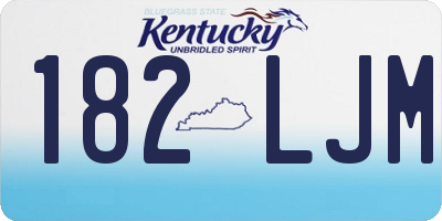 KY license plate 182LJM