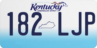 KY license plate 182LJP