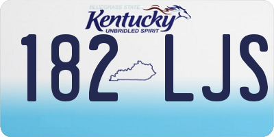 KY license plate 182LJS